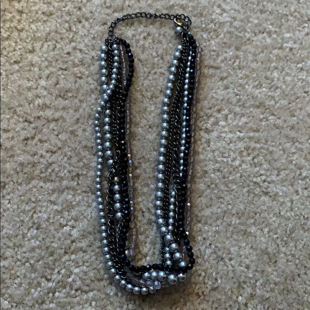 Black & Silver Chunky Necklace